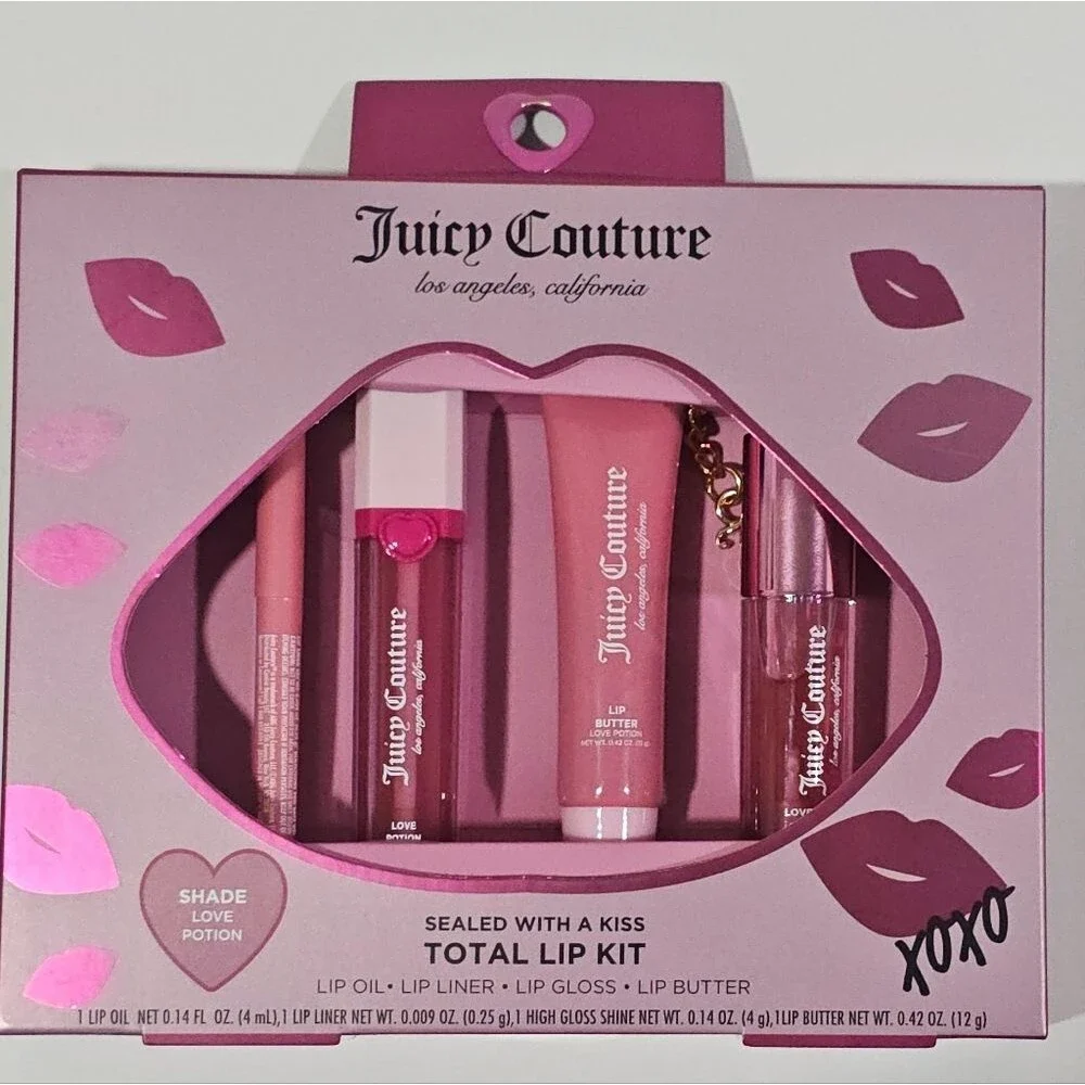 Juicy Couture Sealed With A Kiss Lip Kit Pink Shade Love Potion Gift For Her